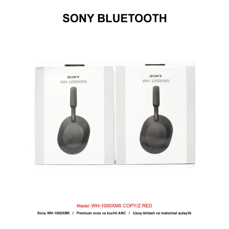 BLUETOOTH SONY WH-1000XM5 COPY/Z RED