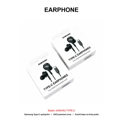 EARPHONE AKG (HIGH/K) TYPE-C BLACK