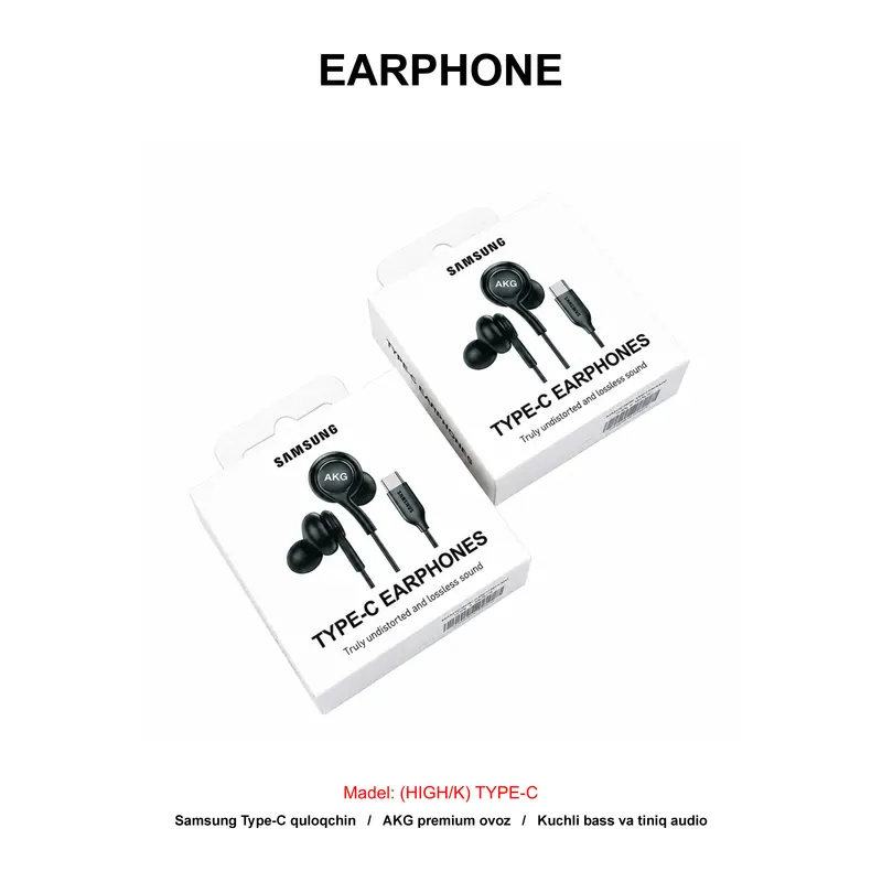 EARPHONE AKG (HIGH/K) TYPE-C BLACK