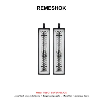 REMESHOK 44-45-49mm TISSOT SILVER+BLACK