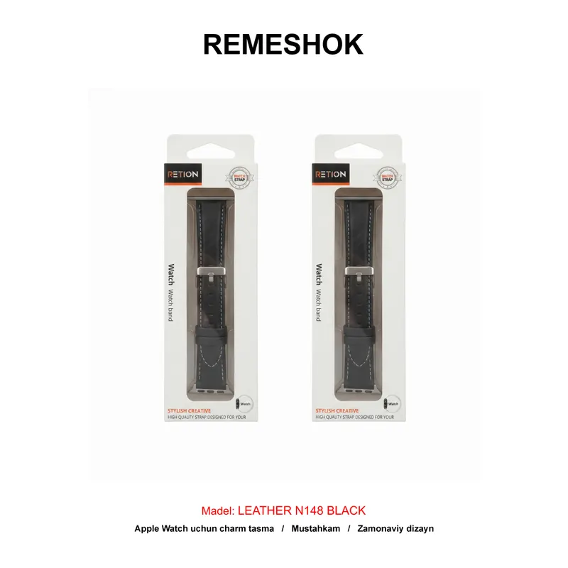 REMESHOK 44-45-49mm LEATHER N148 BLACK