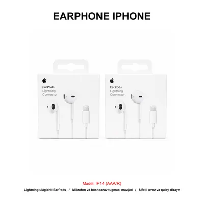 EARPHONE IP14 (AAA/R) WHITE