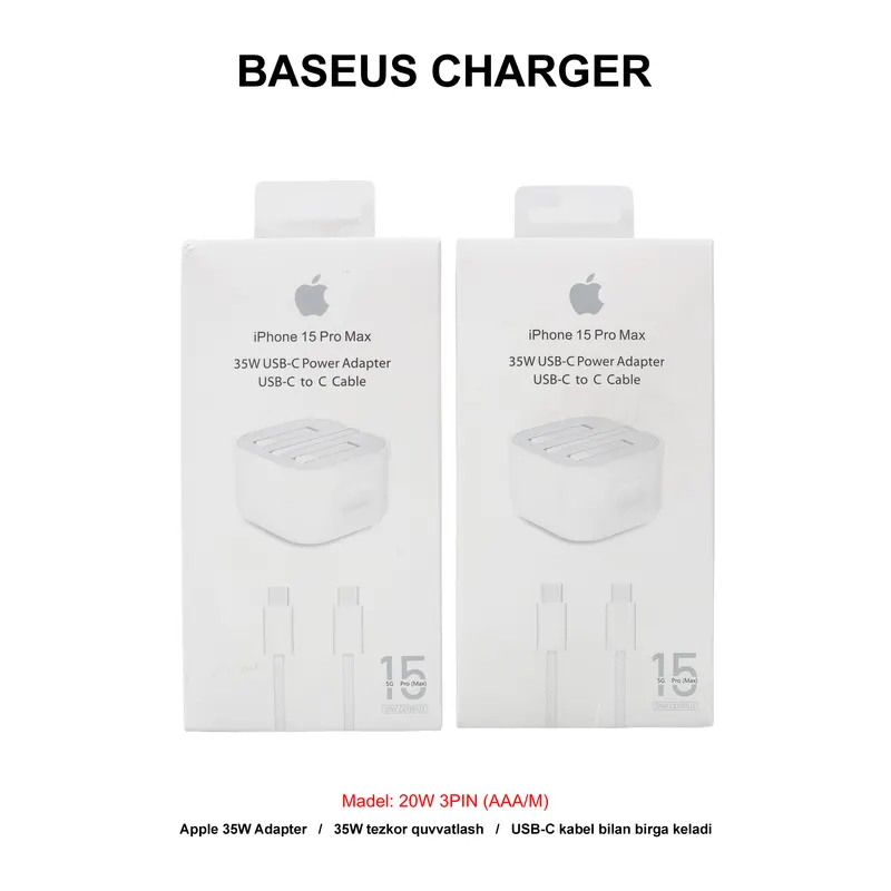 CHARGER IP15 PRO MAX 20W 3PIN (AAA/M)