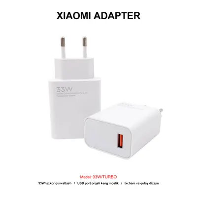 ADAPTER XIAOMI 33W/TURBO WHITE