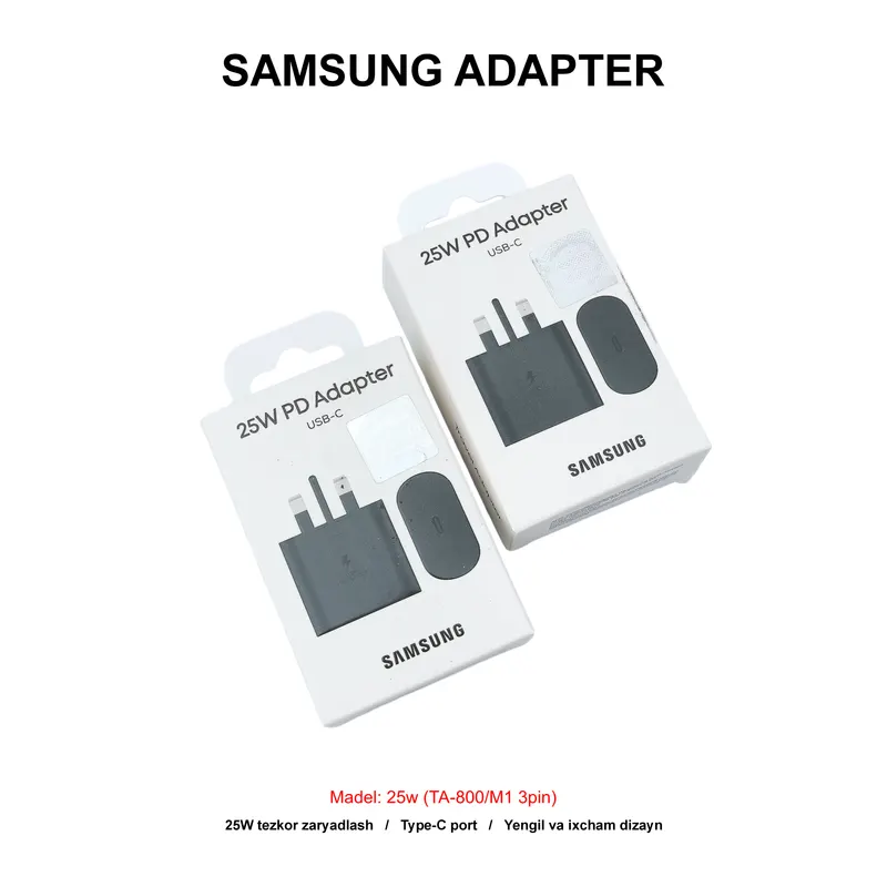 ADAPTER SAMSUNG 25W (TA-800/M1 3PIN) BLACK