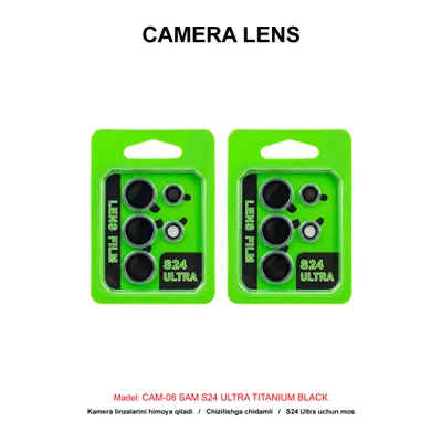 CAMERA LENS CAM-08 SAM S24 ULTRA TITANIUM BLACK