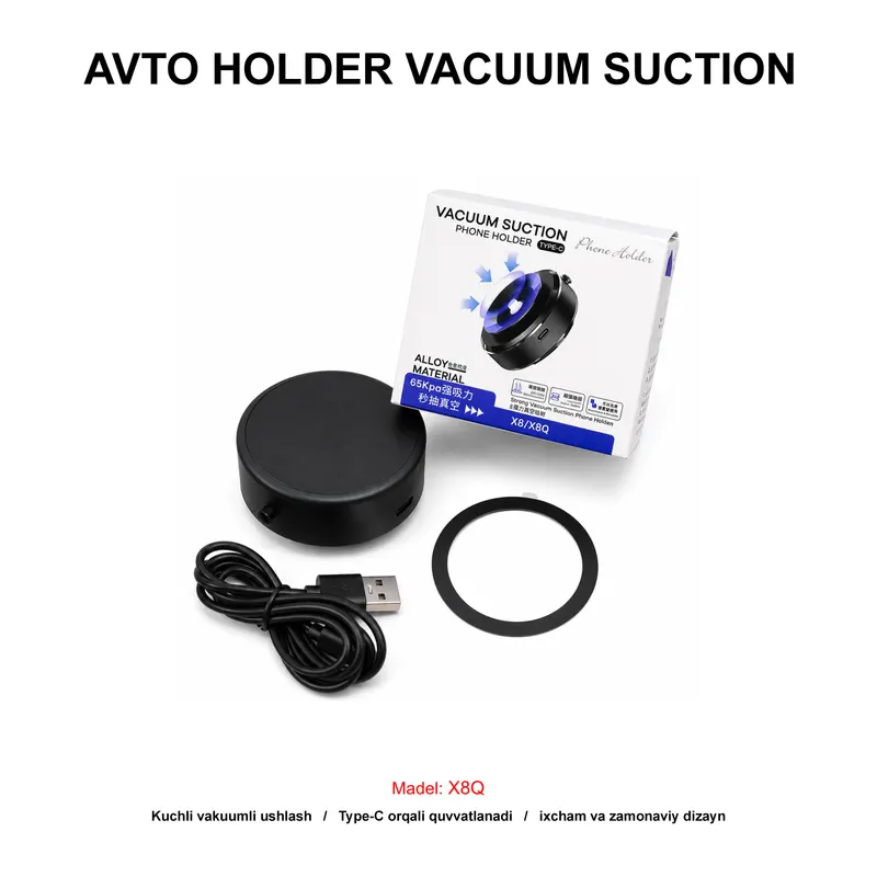 AVTO HOLDER VACUUM SUCTION X8Q BLACK
