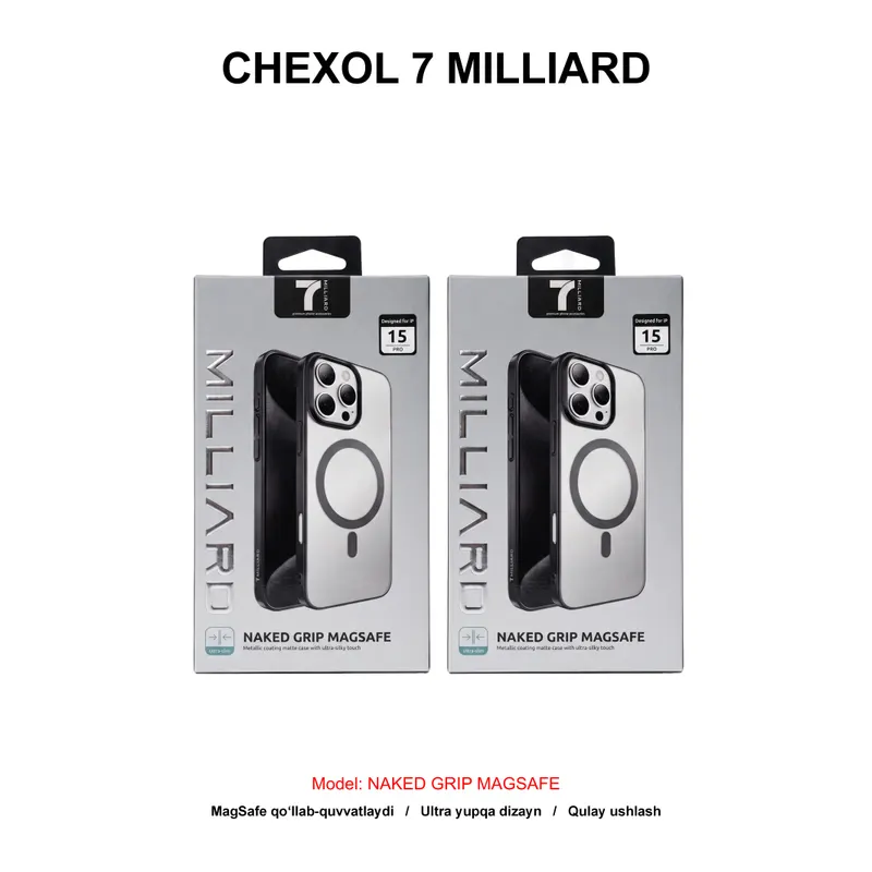 CHEXOL 7 MILLIARD NAKED GRIP MAGSAFE 7MCNGMAIP15PBK IP15 PRO BLACK