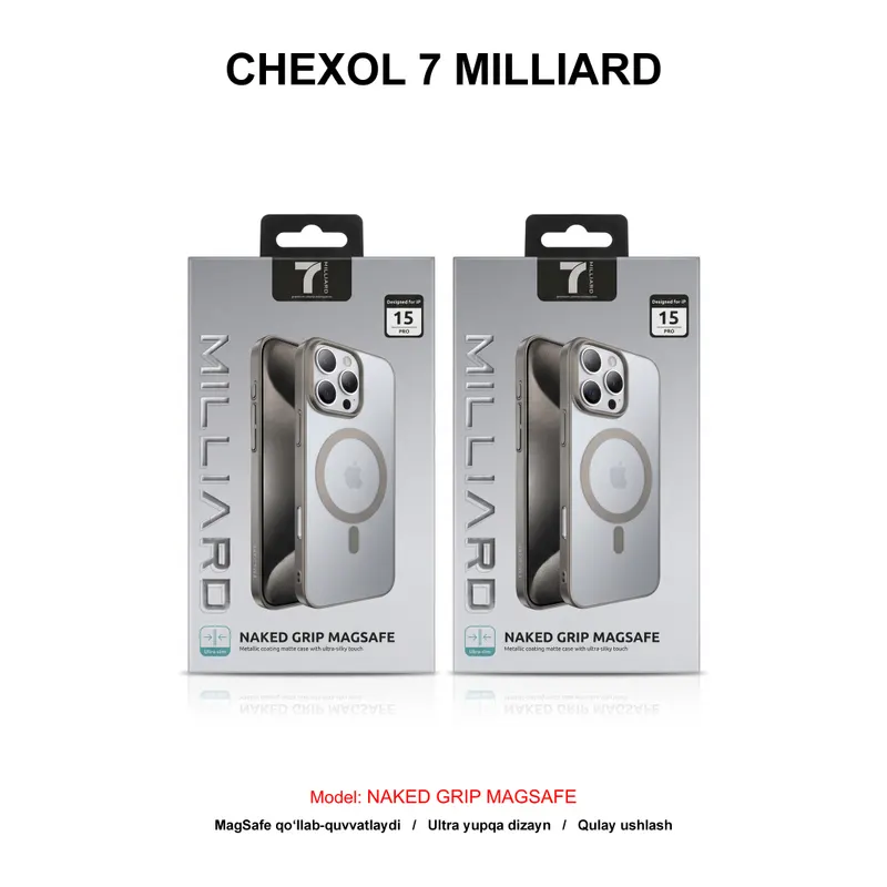 CHEXOL 7 MILLIARD NAKED GRIP MAGSAFE 7MCNGMAIP15PTN IP15 PRO TITANIUM