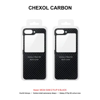 CHEXOL CARBON MC04 SAM Z FLIP 6 BLACK