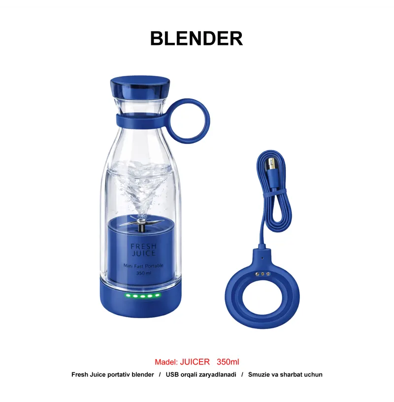 BLENDER FRESH JUICER 350ML 214B BLUE