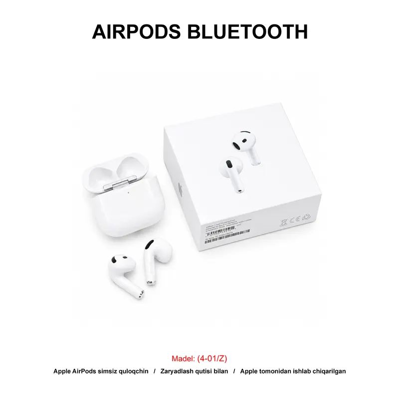 BLUETOOTH AIRPODS 4 (4-01/Z) WHITE