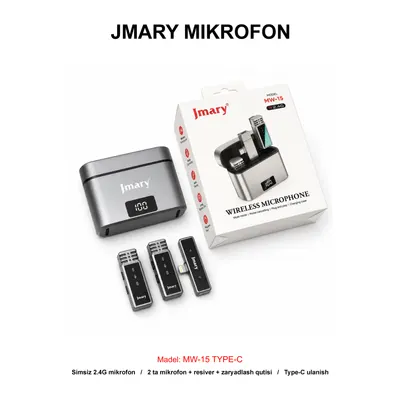 MIKROFON JMARY MW-15 TYPE-C GREY