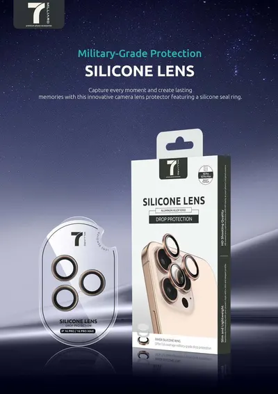 CAMERA LENS SILICONE 7 MILLIARD 7MCLS16PMDTN IP16 PRO/PRO MAX DESERT TITANIUM