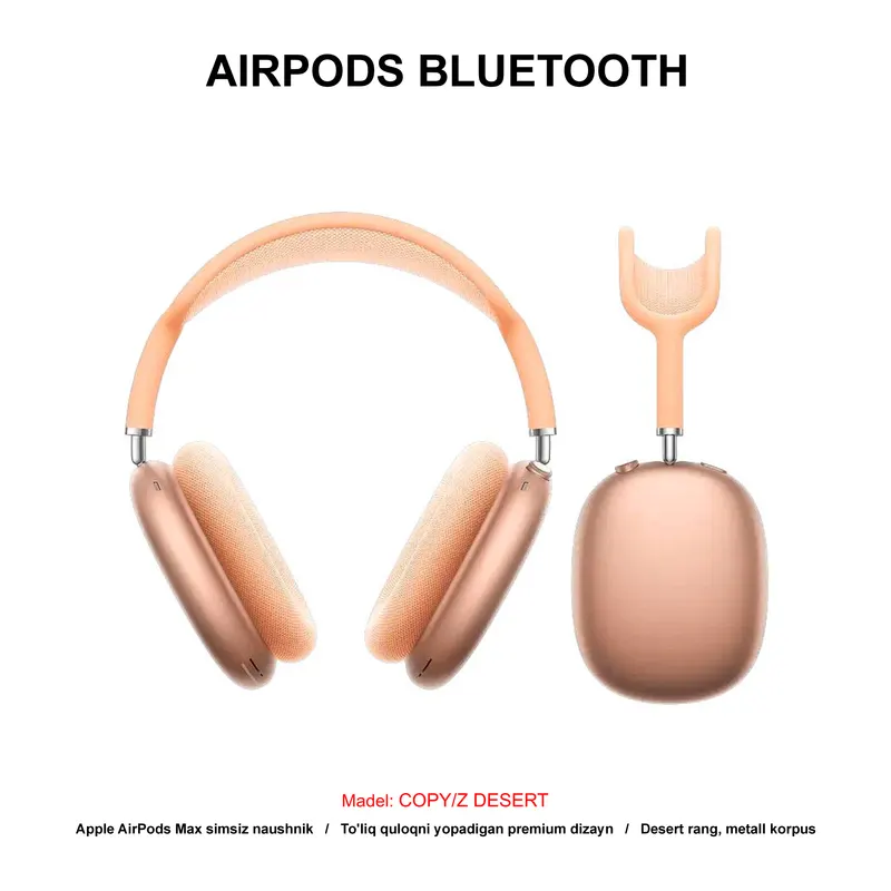 BLUETOOTH AIRPODS MAX COPY/Z DESERT