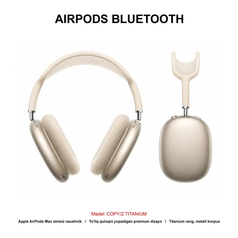 BLUETOOTH AIRPODS MAX COPY/Z TITANIUM