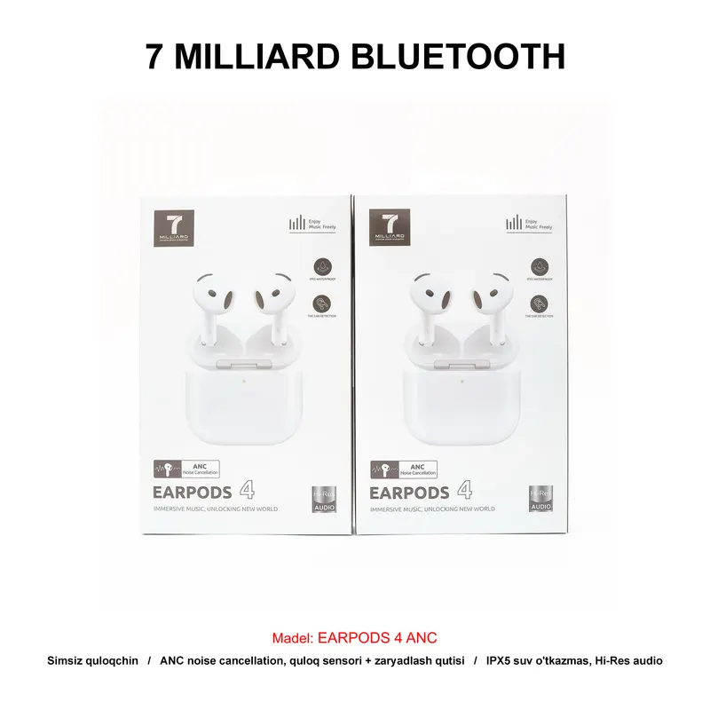BLUETOOTH 7 MILLIARD EARPODS 4 ANC WHITE 7MEA4WH