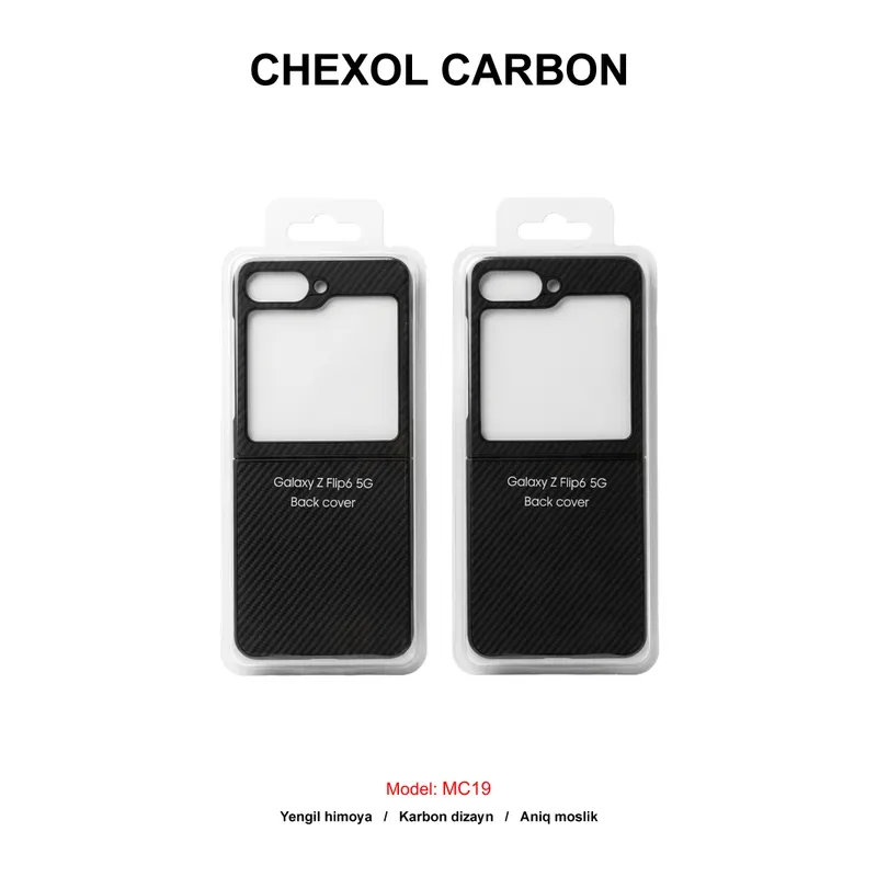 CHEXOL CARBON MC19 SAM Z FLIP 6 BLACK