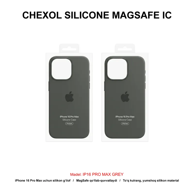 CHEXOL SILICONE MAGSAFE IC IP16 PRO MAX GREY