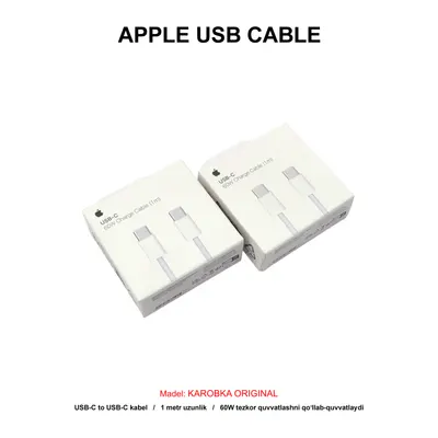 USB CABLE IPHONE 15 KAROBKA ORIGINAL