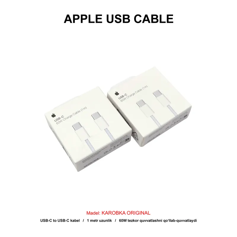USB CABLE IPHONE 15 KAROBKA ORIGINAL