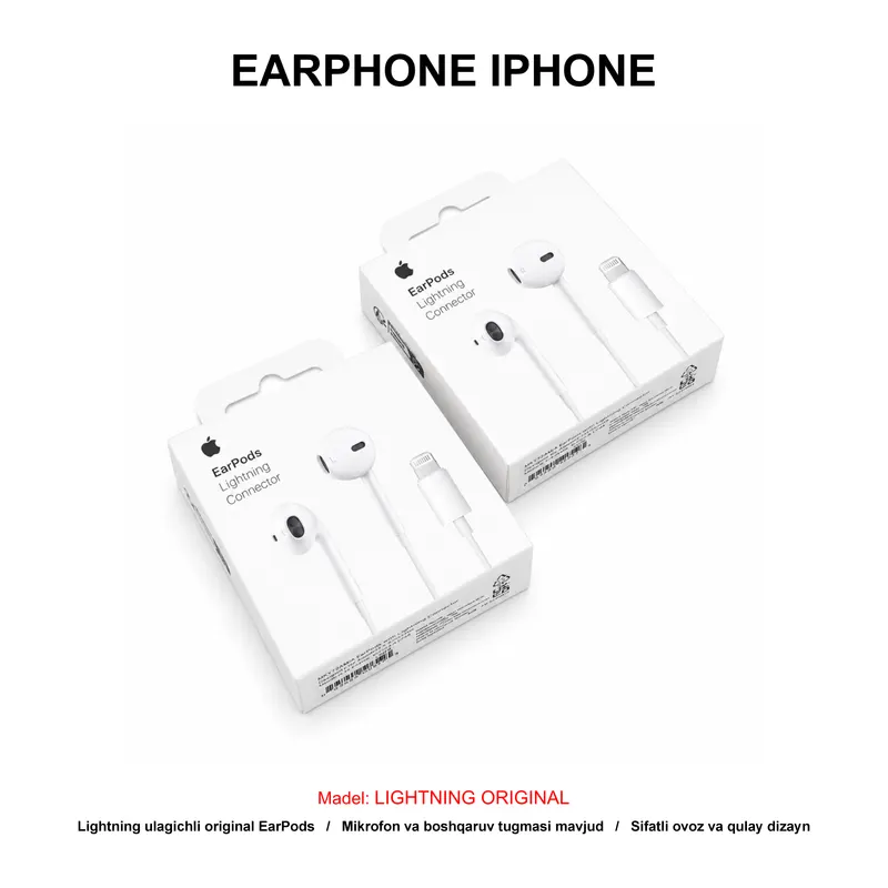 EARPHONE IPHONE LIGHTNING ORIGINAL