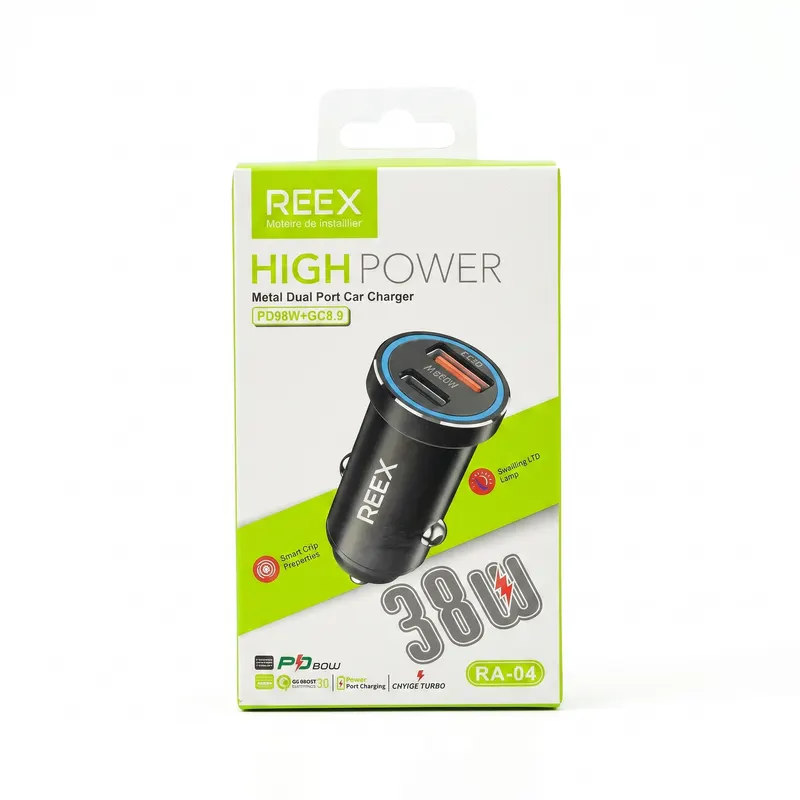 CAR CHARGER REEX RA-04 BLACK