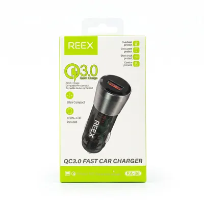 CAR CHARGER REEX RA-05 BLACK