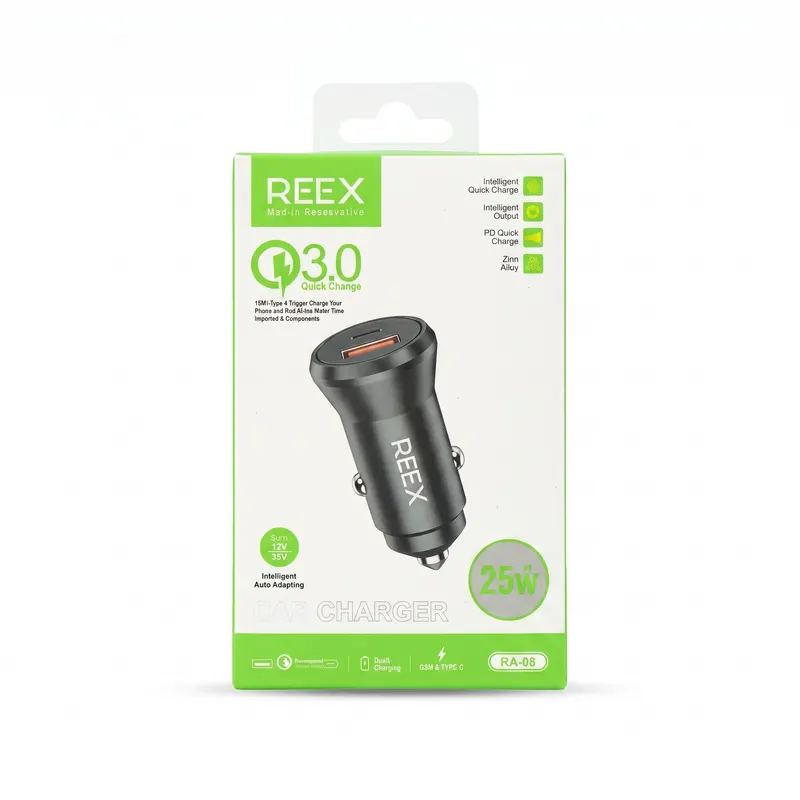 CAR CHARGER REEX RA-08 BLACK