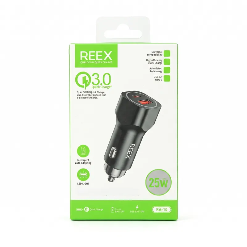 CAR CHARGER REEX RA-12 BLACK