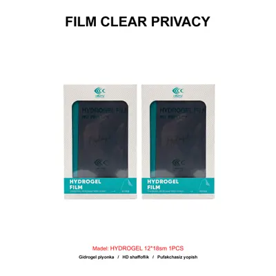 FILM CLEAR PRIVACY HYDROGEL 12*18sm 1PCS