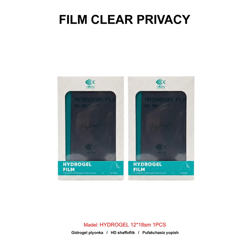 FILM CLEAR PRIVACY HYDROGEL 12*18sm 1PCS