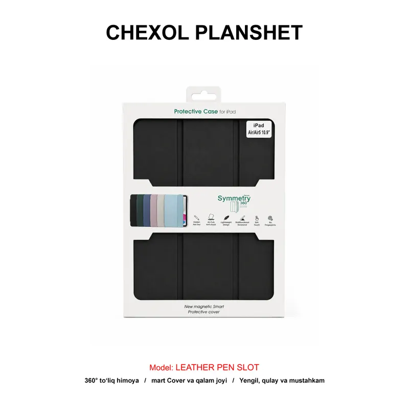 CHEXOL PLANSHET LEATHER PEN SLOT IPAD 10.9 DARK GREY