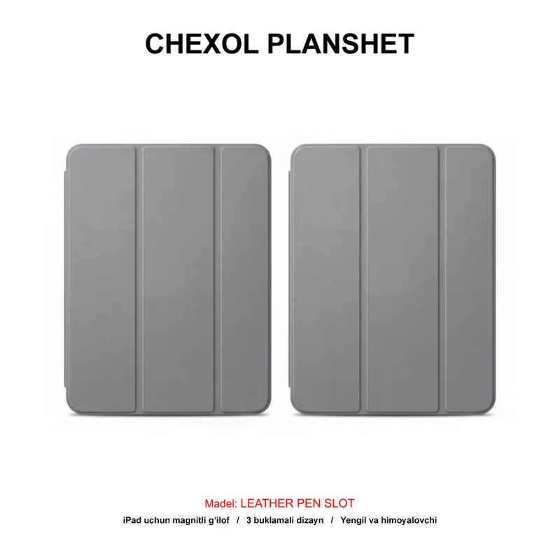 CHEXOL PLANSHET LEATHER PEN SLOT IPAD PRO 11 2024 GREY