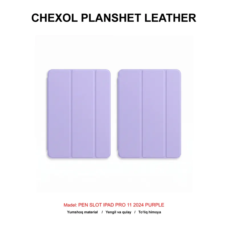 CHEXOL PLANSHET LEATHER PEN SLOT IPAD PRO 11 2024 PURPLE