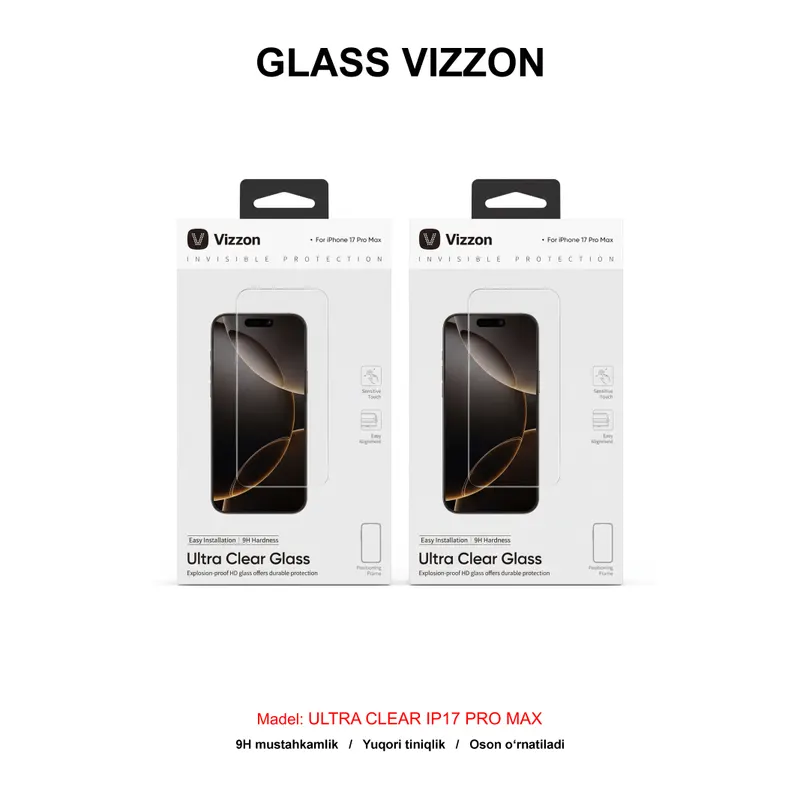 GLASS VIZZON ULTRA CLEAR IP17 PRO MAX VUCG17PMCL