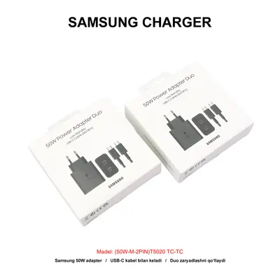 CHARGER SAMSUNG (50W-M-2PIN) T5020 TC-TC BLACK