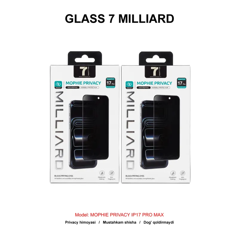 GLASS 7 MILLIARD MOPHIE PRIVACY IP17 PRO MAX 7MMGPY17PM