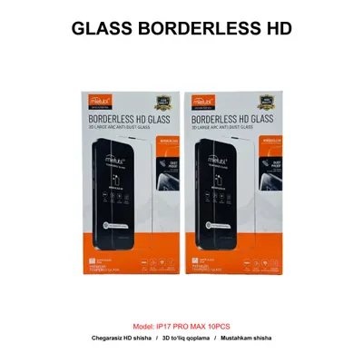 GLASS BORDERLESS HD IP17 PRO MAX 10PCS