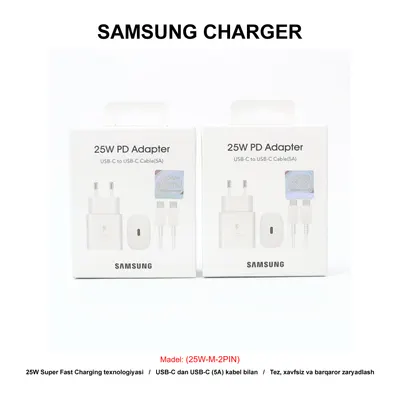 CHARGER SAMSUNG (25W-M-2PIN) WHITE