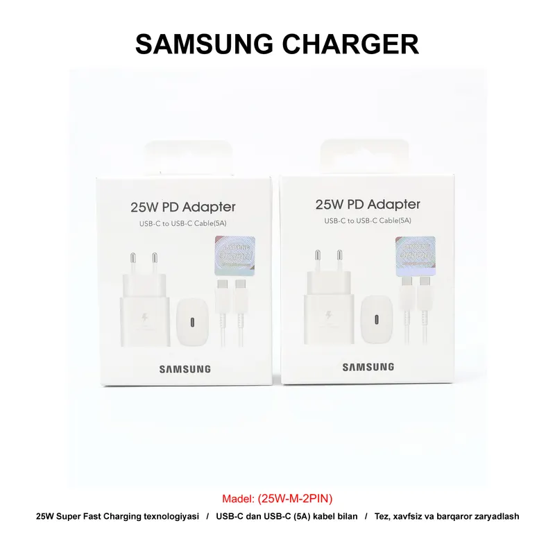 CHARGER SAMSUNG (25W-M-2PIN) WHITE