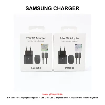 CHARGER SAMSUNG (25W-M-2PIN) BLACK