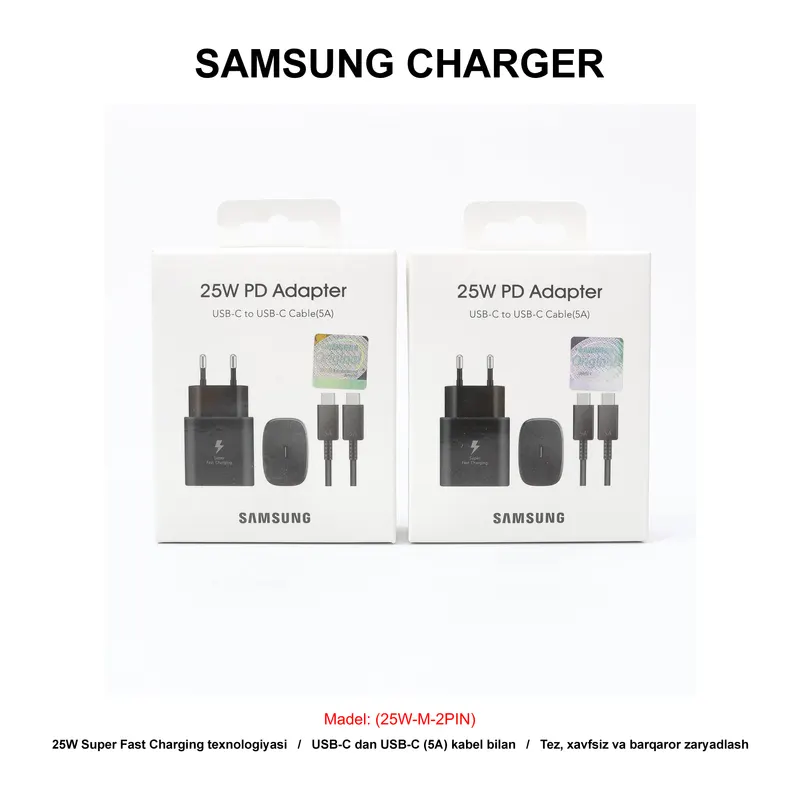 CHARGER SAMSUNG (25W-M-2PIN) BLACK