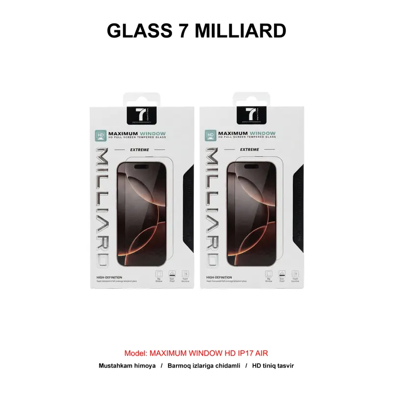 GLASS 7 MILLIARD MAXIMUM WINDOW HD IP17 AIR 7MMWHD17AR