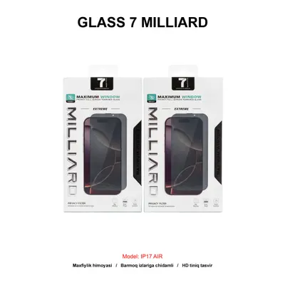 GLASS 7 MILLIARD MAXIMUM WINDOW PRIVACY IP17 AIR 7MMWP17AR