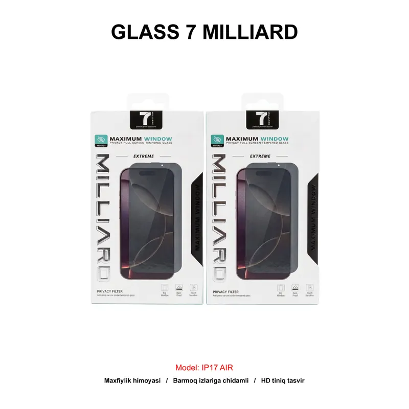 GLASS 7 MILLIARD MAXIMUM WINDOW PRIVACY IP17 AIR 7MMWP17AR