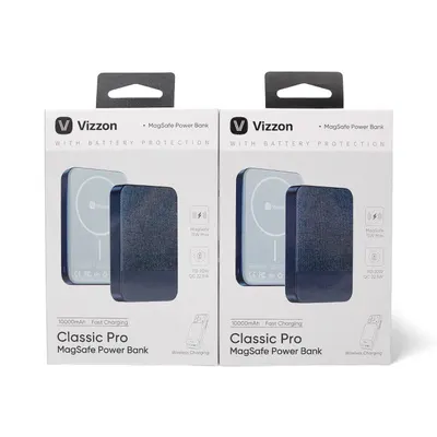 PB VIZZON LEATHER VLPBCP10MBL 10000mAh BLUE