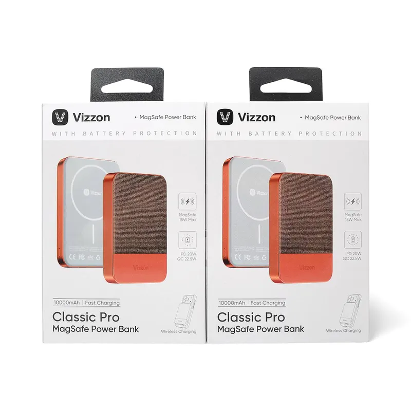 PB VIZZON LEATHER VLPBCP10MOR 10000mAh ORANGE