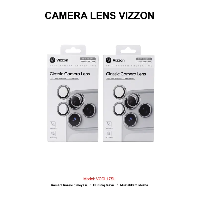 CAMERA LENS VIZZON VCCL17SL IP17 PRO/PRO MAX SILVER
