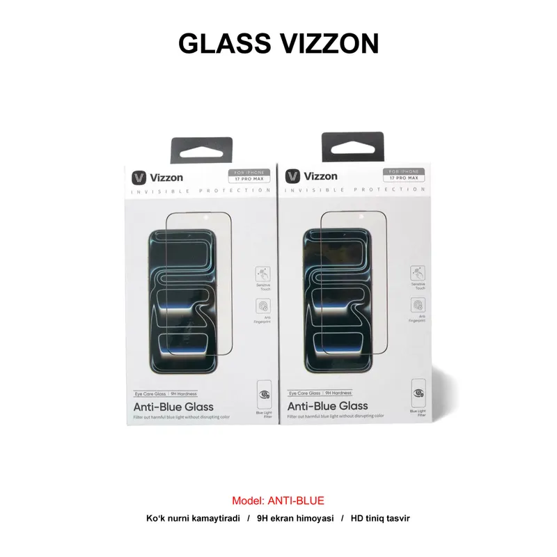 GLASS VIZZON ANTI-BLUE IP17 AIR VABG17A